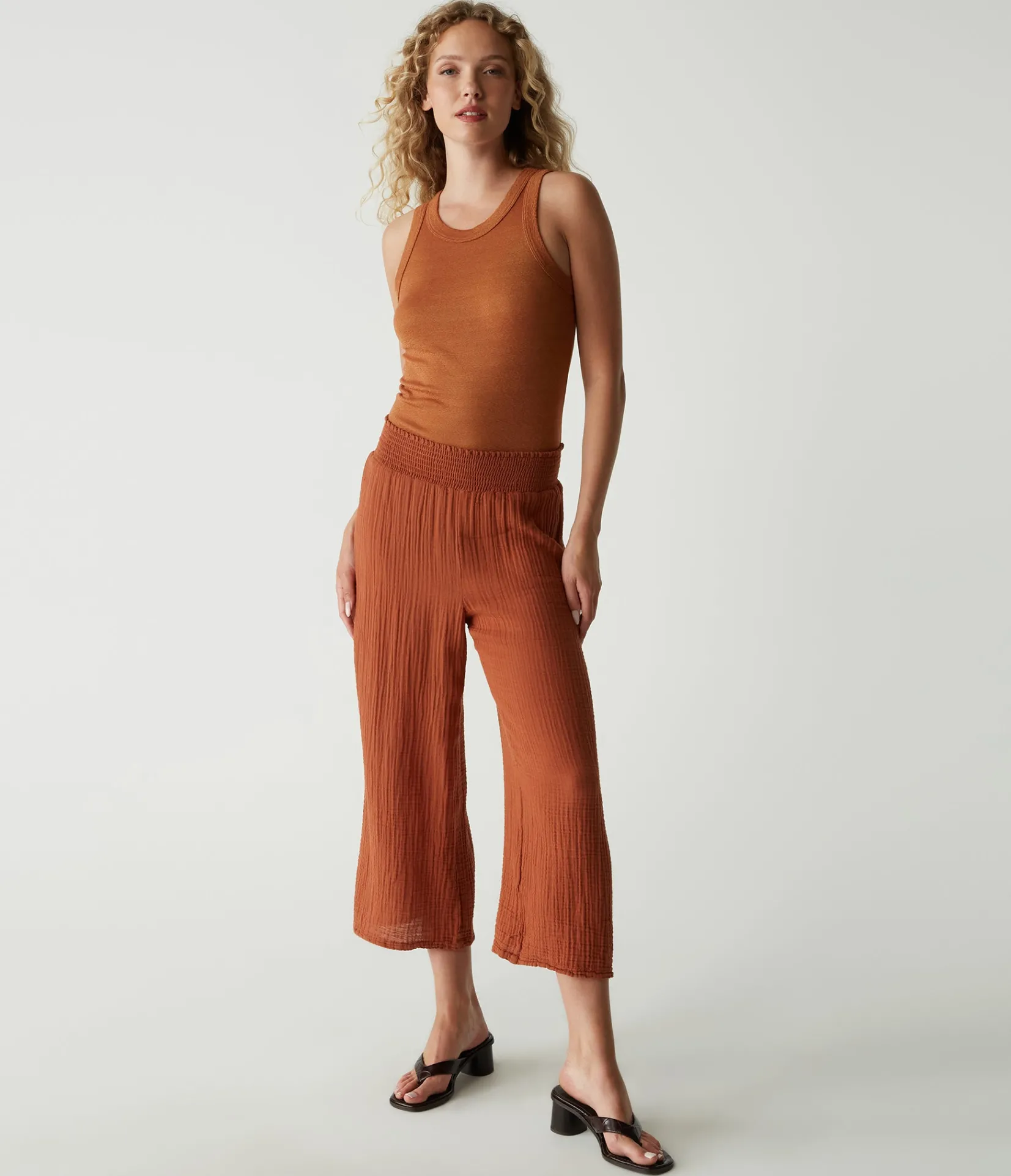 medina_cropped_gauze_pant_76.webp Michael Stars Medina Cropped Gauze Pant- Pants, Shorts & Skirts