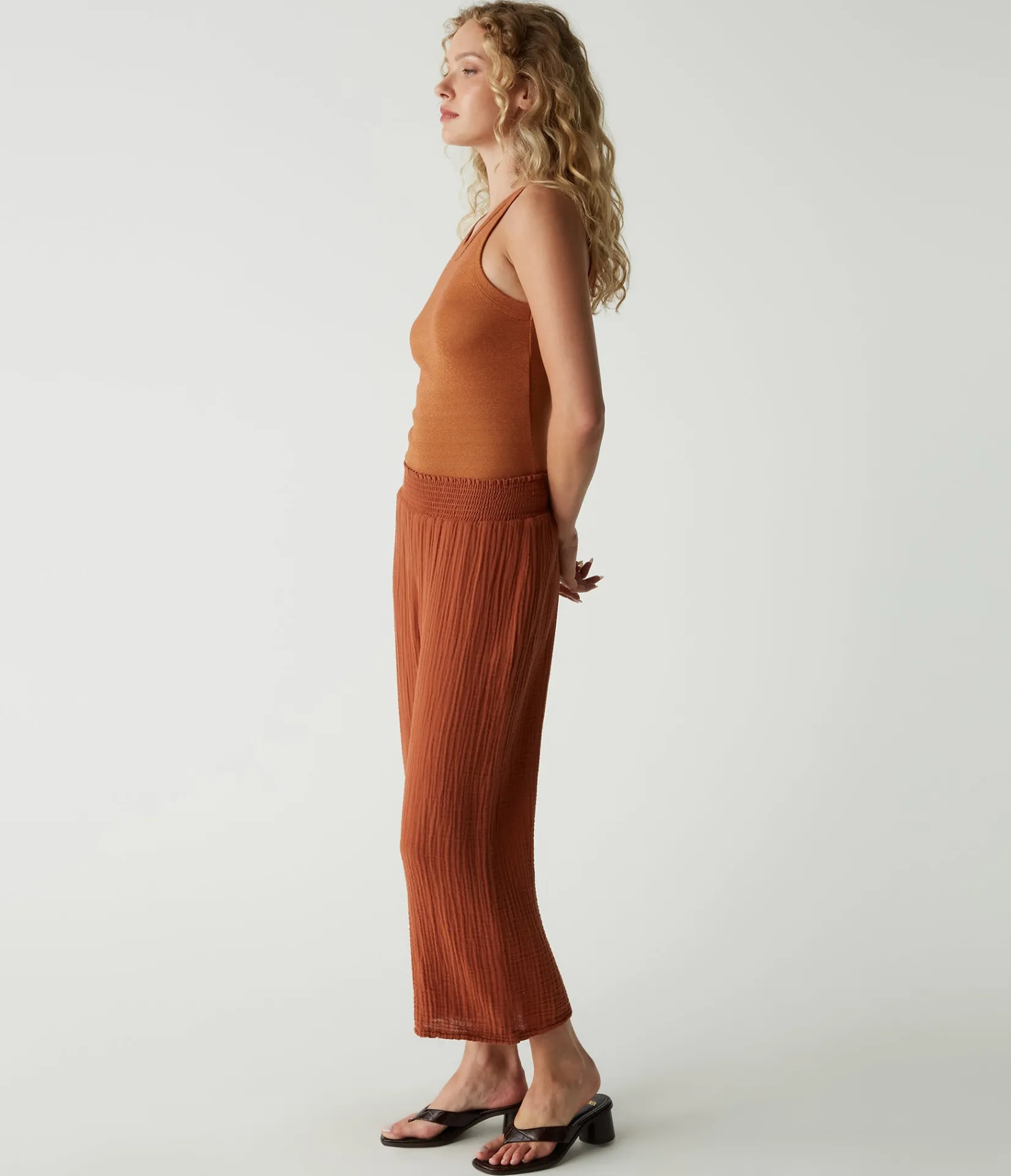 medina_cropped_gauze_pant_77.webp Michael Stars Medina Cropped Gauze Pant- Pants, Shorts & Skirts