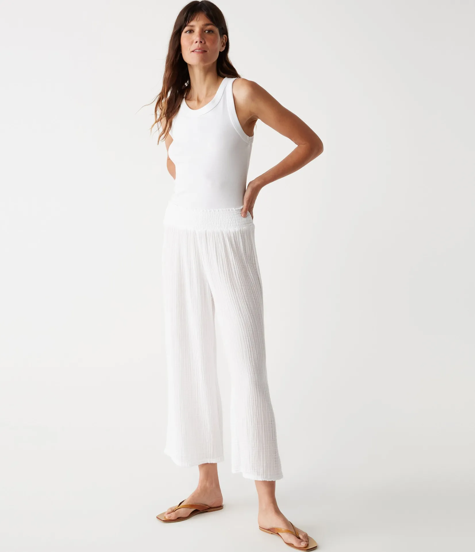 medina_cropped_gauze_pant_8.webp Michael Stars Medina Cropped Gauze Pant- Pants, Shorts & Skirts