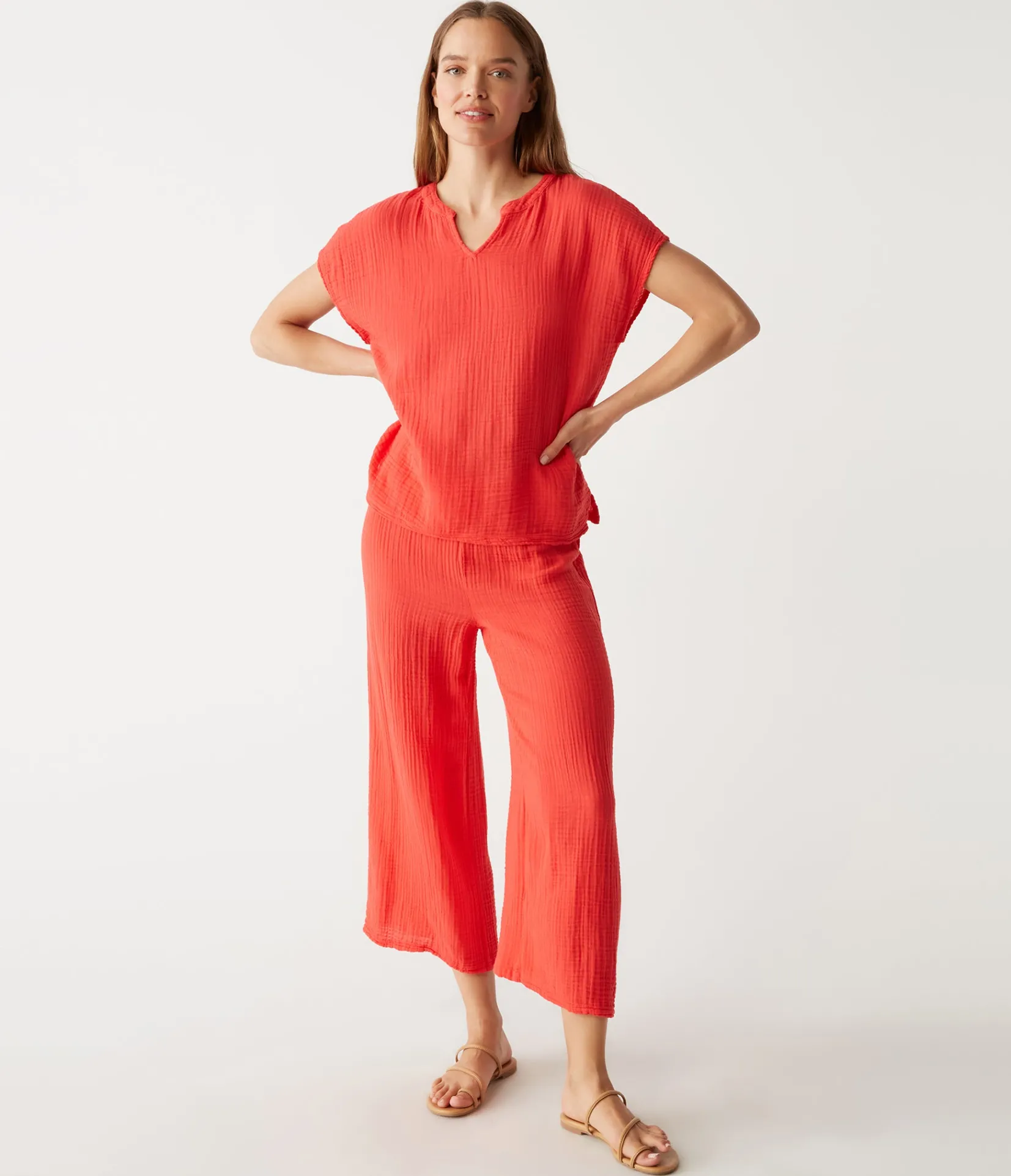 medina_cropped_gauze_pant_80.webp Michael Stars Medina Cropped Gauze Pant- Pants, Shorts & Skirts