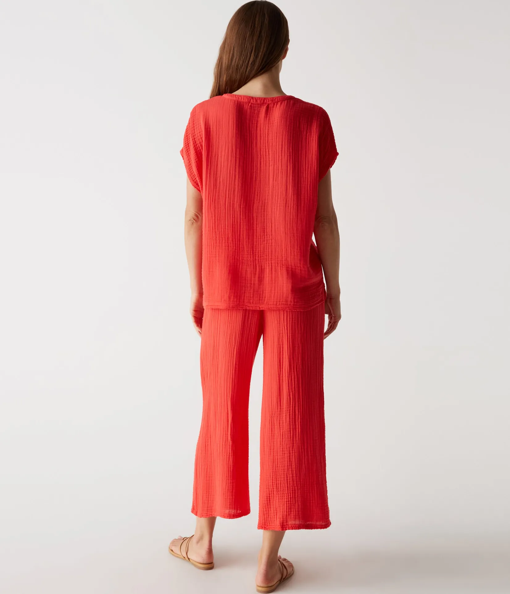 medina_cropped_gauze_pant_82.webp Michael Stars Medina Cropped Gauze Pant- Pants, Shorts & Skirts