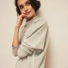 Michael Stars Mila Mock Neck Sweatshirt- Loungewear