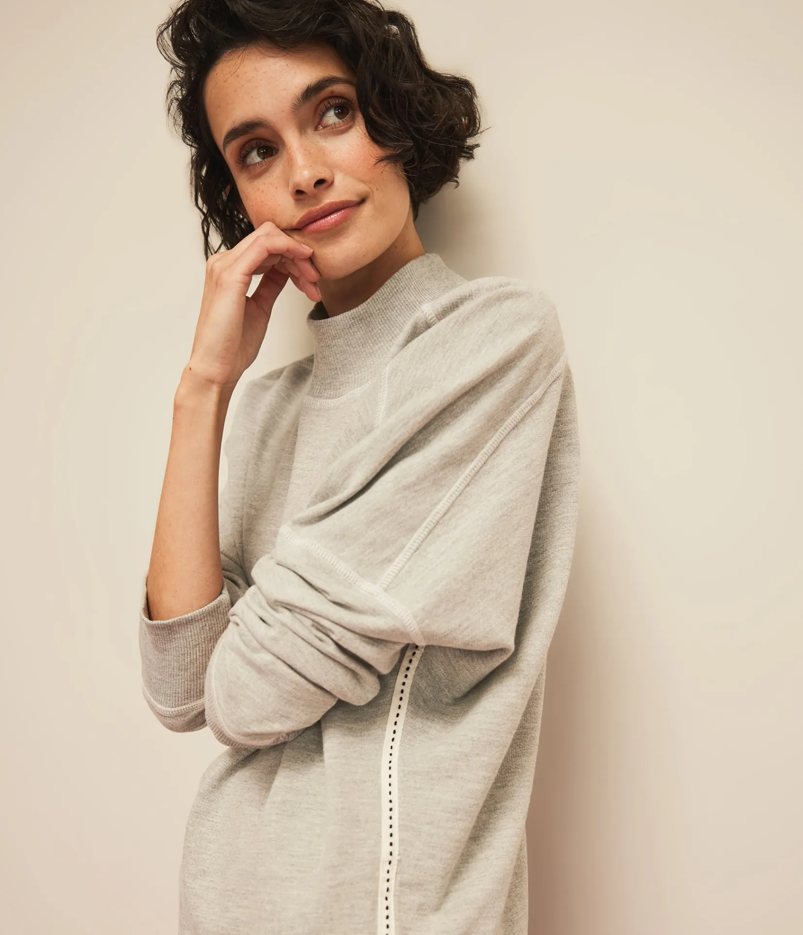 mila_mock_neck_sweatshirt_0.webp Michael Stars Mila Mock Neck Sweatshirt- Loungewear