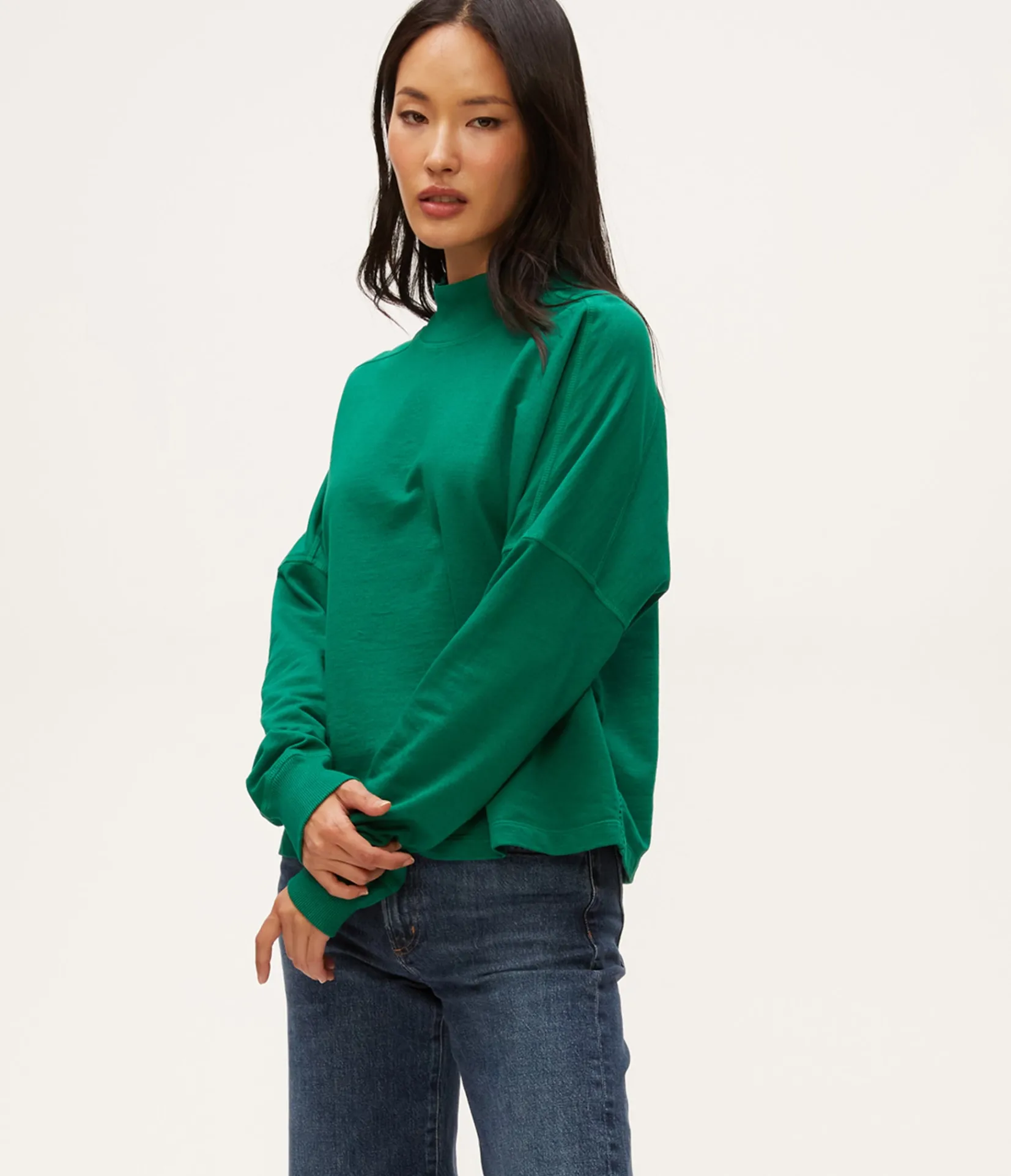 mila_mock_neck_sweatshirt_11.webp Michael Stars Mila Mock Neck Sweatshirt- Loungewear