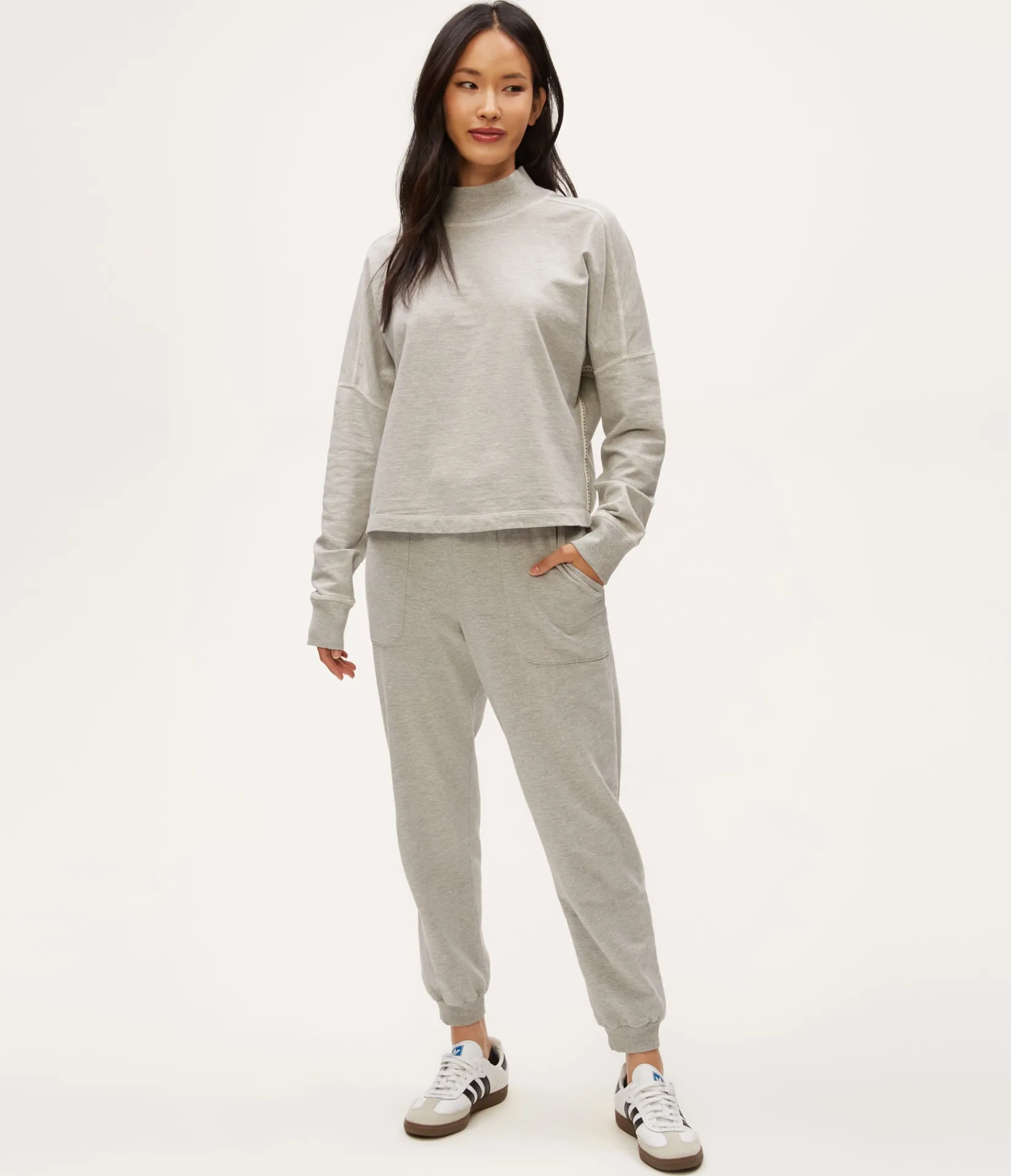 mila_mock_neck_sweatshirt_2.webp Michael Stars Mila Mock Neck Sweatshirt- Loungewear