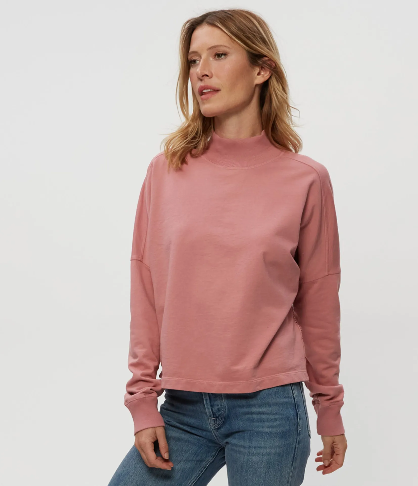 mila_mock_neck_sweatshirt_23.webp Michael Stars Mila Mock Neck Sweatshirt- Loungewear