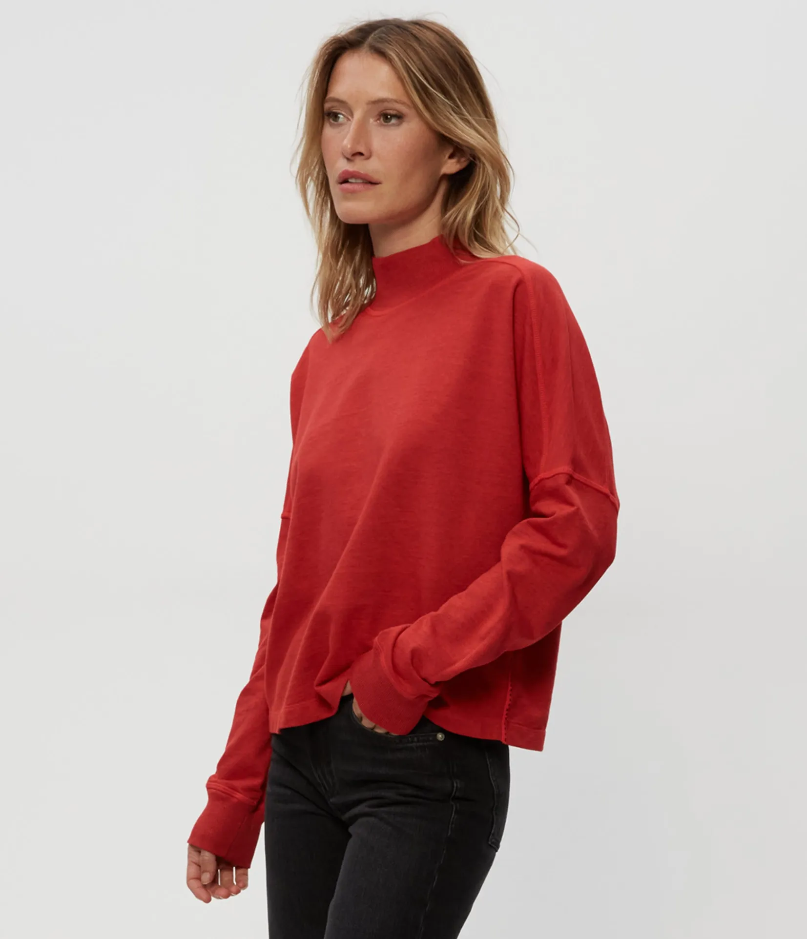 mila_mock_neck_sweatshirt_27.webp Michael Stars Mila Mock Neck Sweatshirt- Loungewear