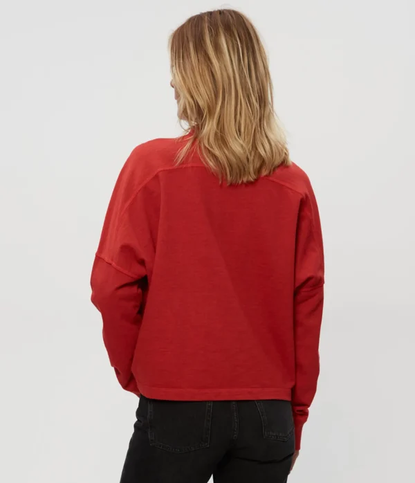 Michael Stars Mila Mock Neck Sweatshirt- Loungewear