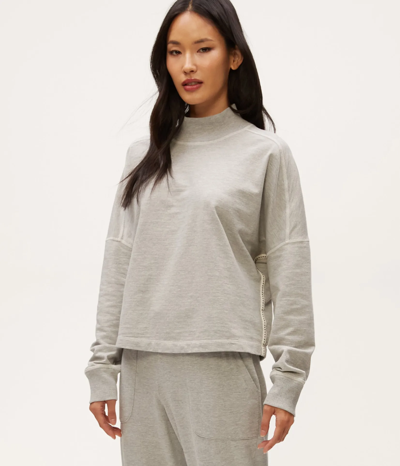 mila_mock_neck_sweatshirt_3.webp Michael Stars Mila Mock Neck Sweatshirt- Loungewear
