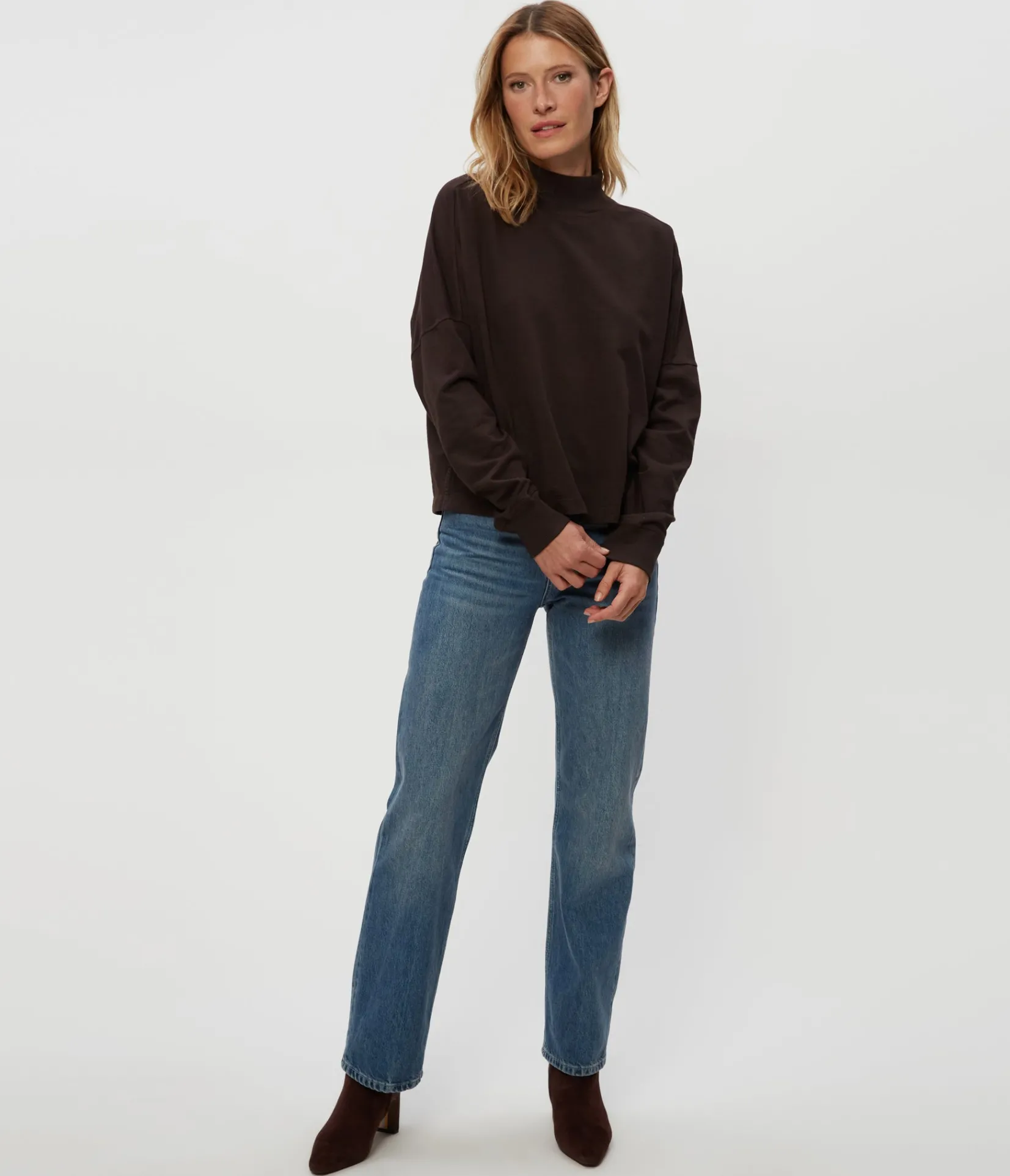 mila_mock_neck_sweatshirt_30.webp Michael Stars Mila Mock Neck Sweatshirt- Loungewear