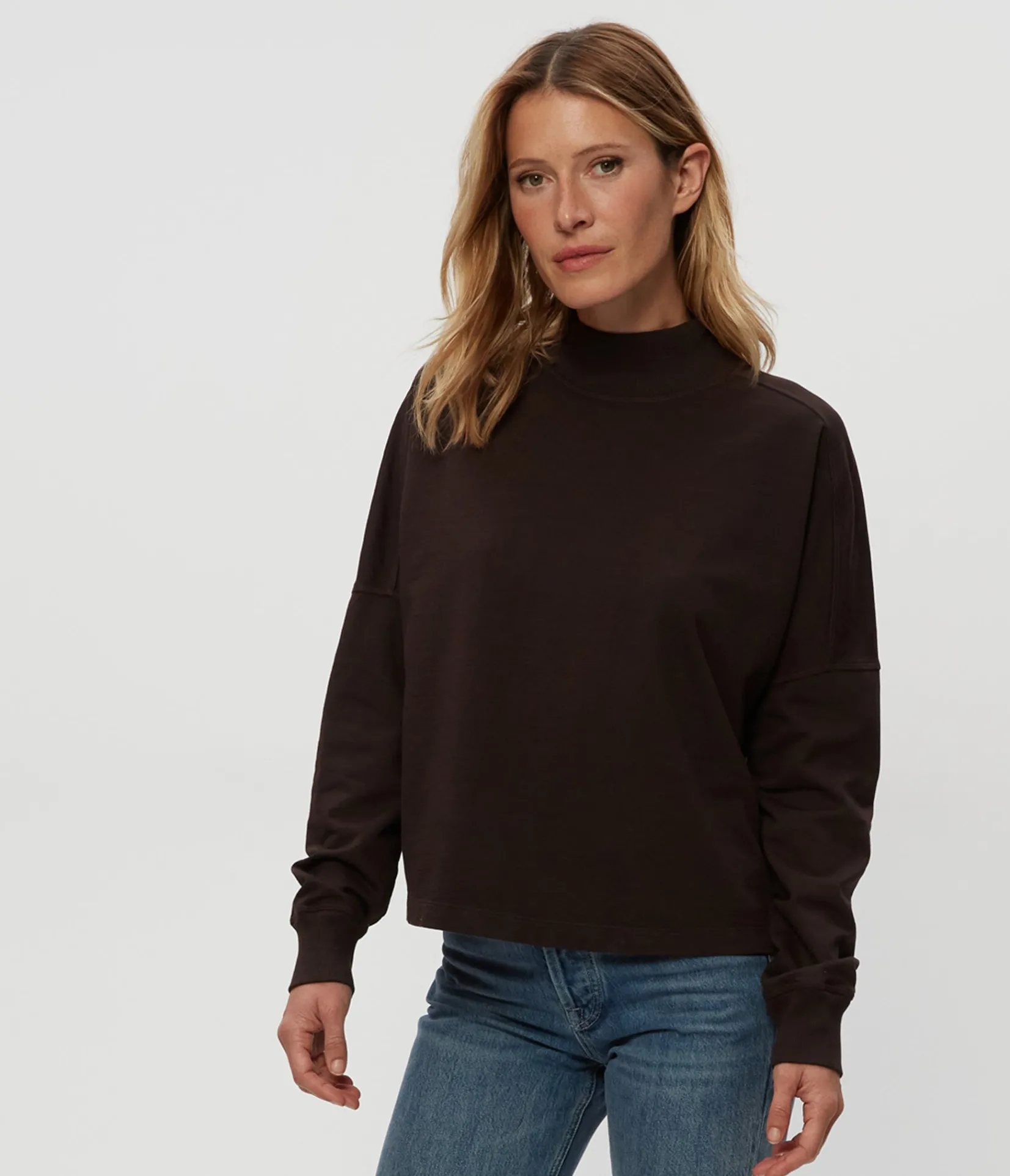 mila_mock_neck_sweatshirt_31.webp Michael Stars Mila Mock Neck Sweatshirt- Loungewear