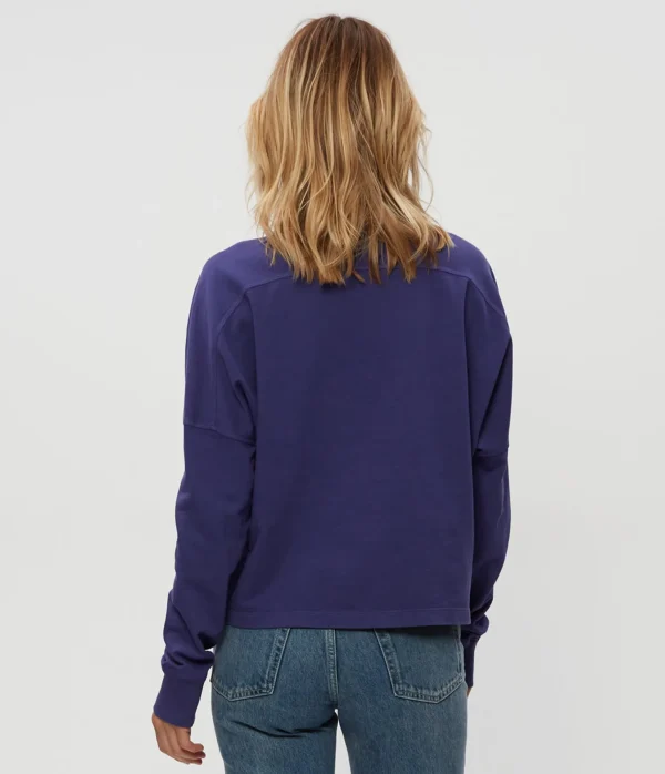 Michael Stars Mila Mock Neck Sweatshirt- Loungewear
