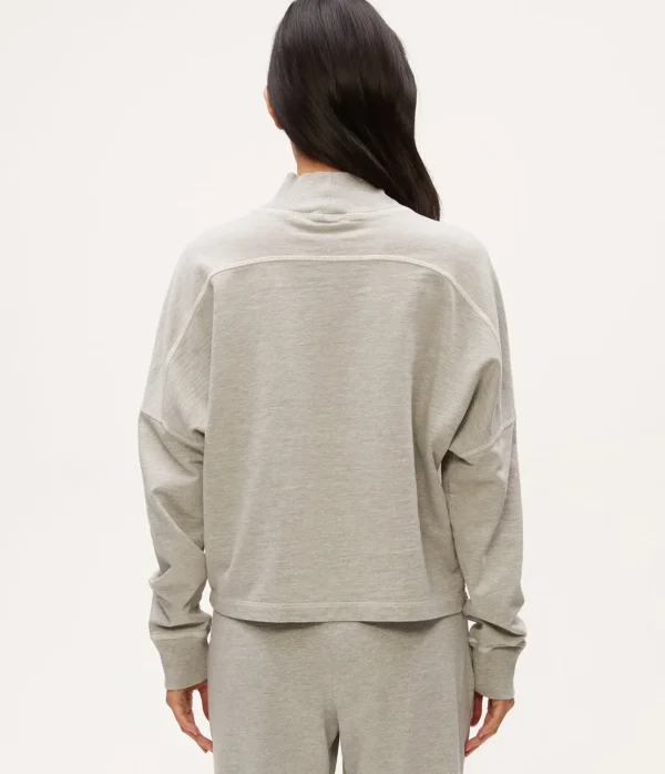 Michael Stars Mila Mock Neck Sweatshirt- Loungewear