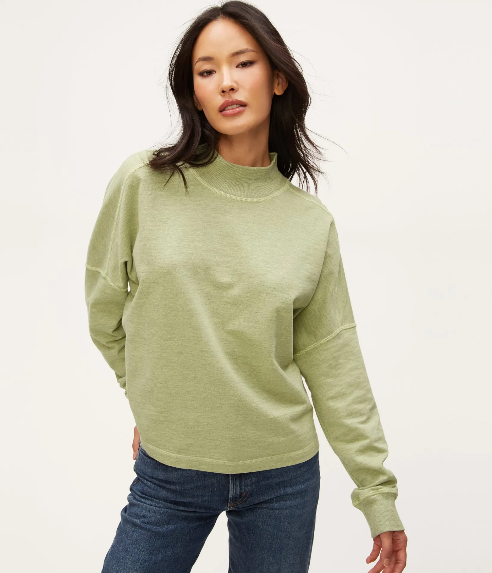 mila_mock_neck_sweatshirt_5.webp Michael Stars Mila Mock Neck Sweatshirt- Loungewear