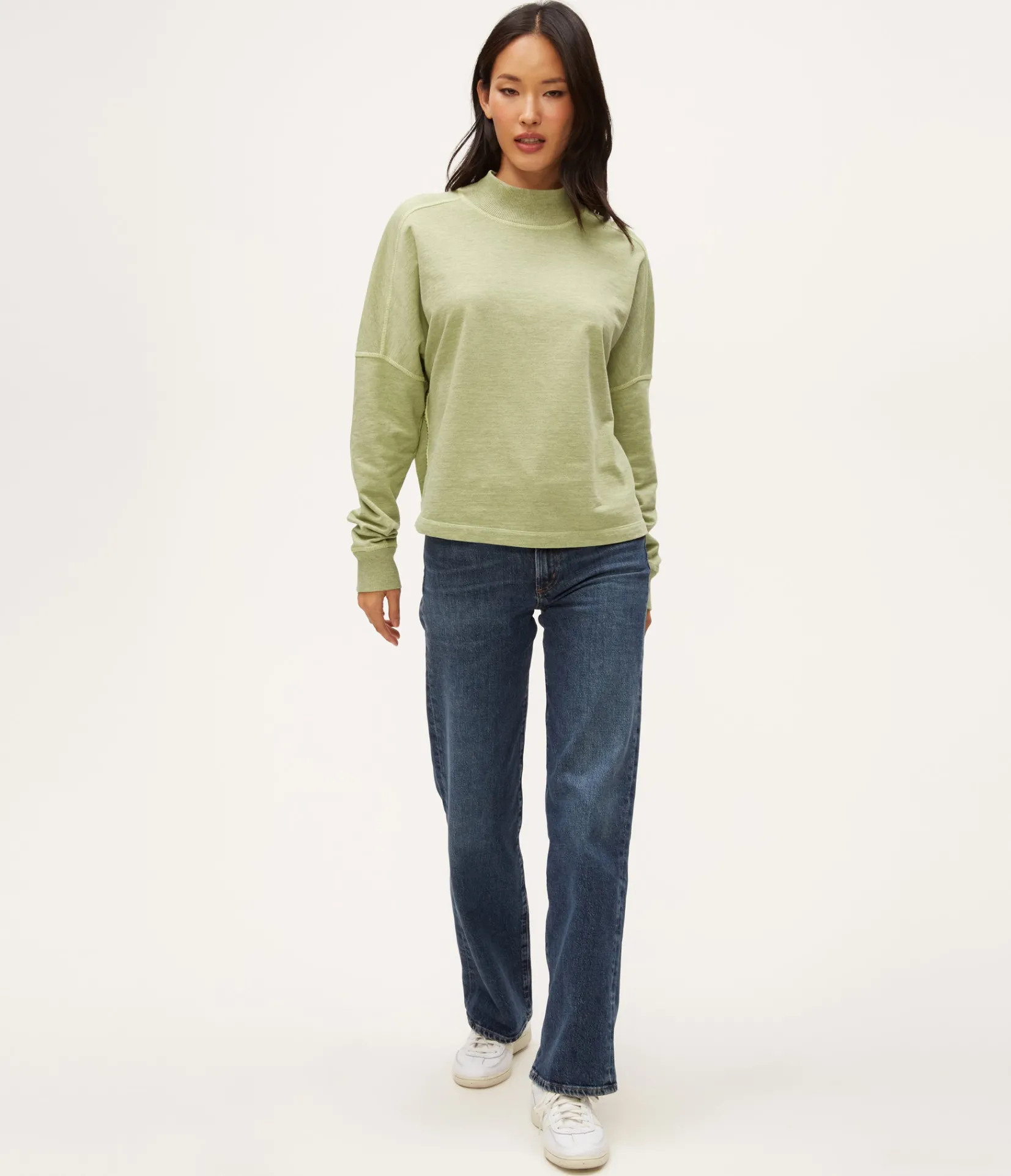 mila_mock_neck_sweatshirt_6.webp Michael Stars Mila Mock Neck Sweatshirt- Loungewear