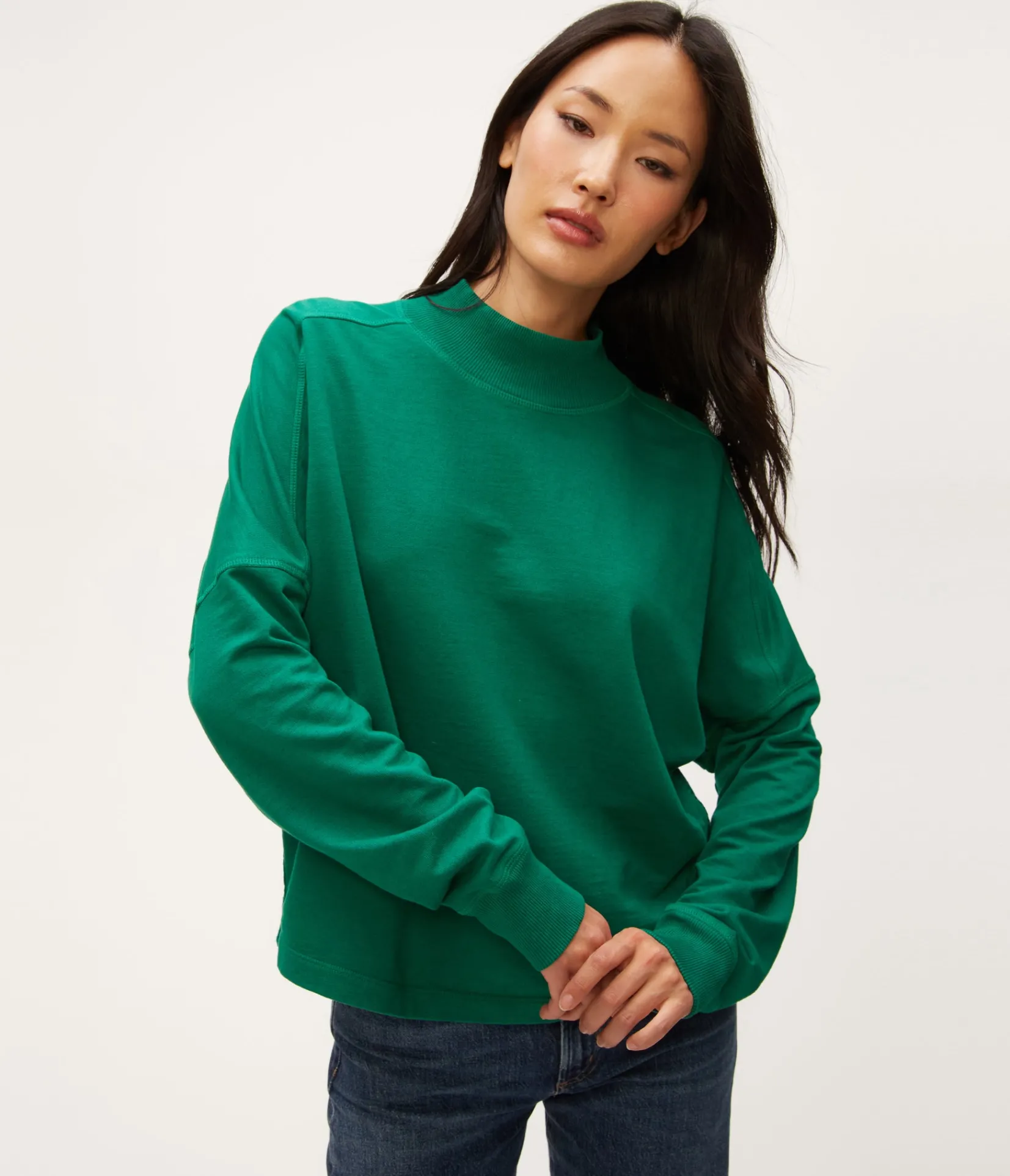 mila_mock_neck_sweatshirt_9.webp Michael Stars Mila Mock Neck Sweatshirt- Loungewear