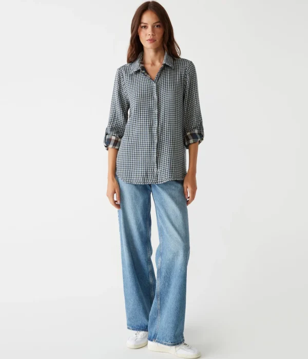 Michael Stars Millie Plaid Shirt- Tops, Blouses & Shirts