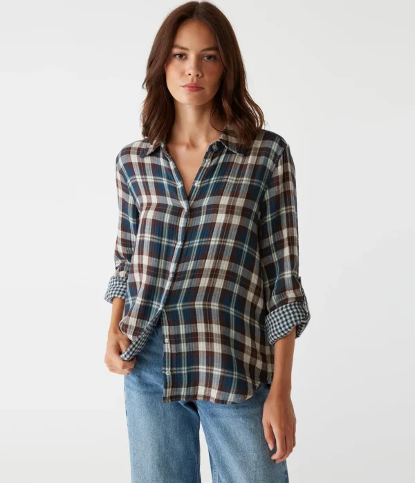 Michael Stars Millie Plaid Shirt- Tops, Blouses & Shirts