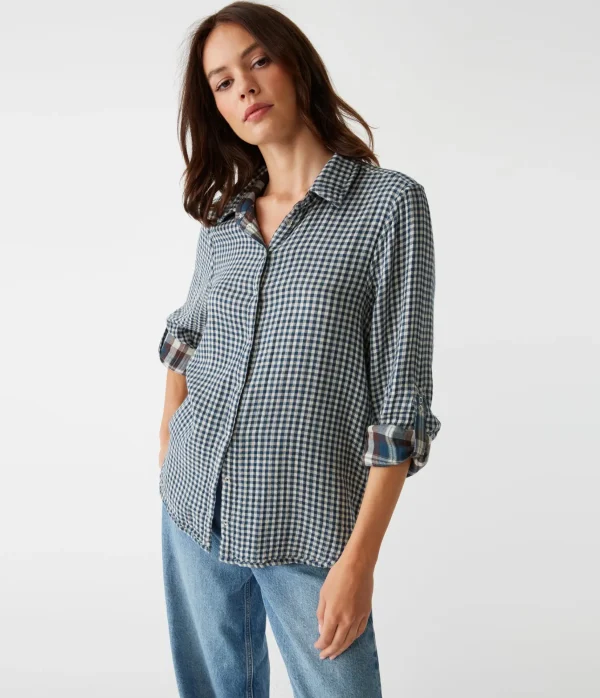Michael Stars Millie Plaid Shirt- Tops, Blouses & Shirts