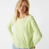 Michael Stars Milo Shoulder Snap Thermal Top- T-Shirts | Loungewear