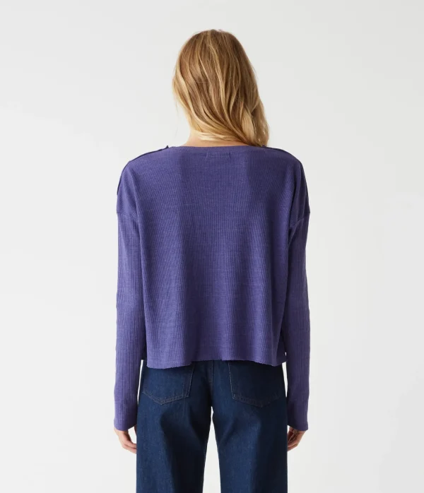 Michael Stars Milo Shoulder Snap Thermal Top- T-Shirts | Loungewear