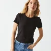 Michael Stars Mimi Cropped Tee- T-Shirts | 1x1 Cotton T-Shirts
