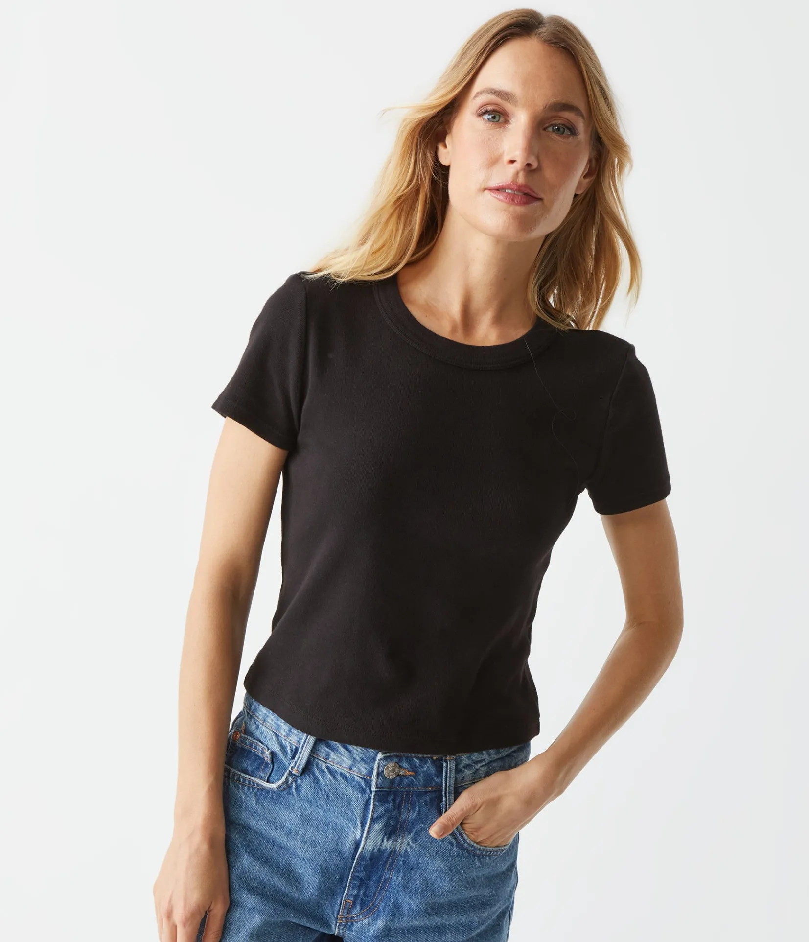 mimi_cropped_tee_0.webp Michael Stars Mimi Cropped Tee- T-Shirts | 1x1 Cotton T-Shirts