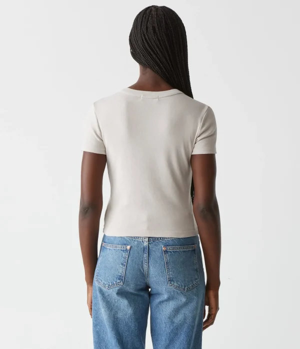 Michael Stars Mimi Cropped Tee- T-Shirts | 1x1 Cotton T-Shirts