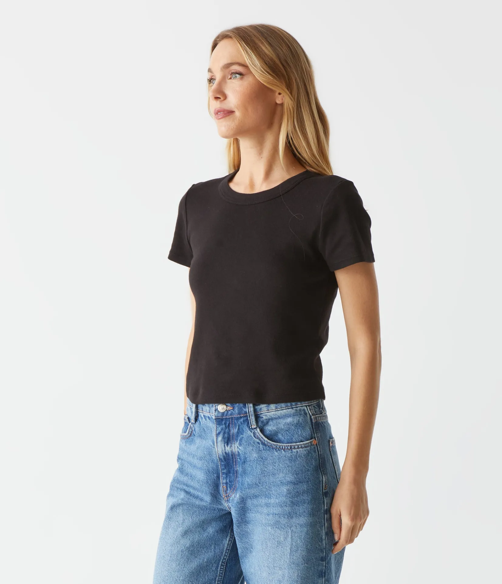 mimi_cropped_tee_2.webp Michael Stars Mimi Cropped Tee- T-Shirts | 1x1 Cotton T-Shirts