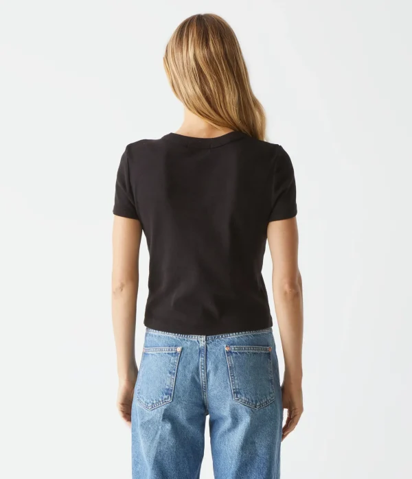 Michael Stars Mimi Cropped Tee- T-Shirts | 1x1 Cotton T-Shirts