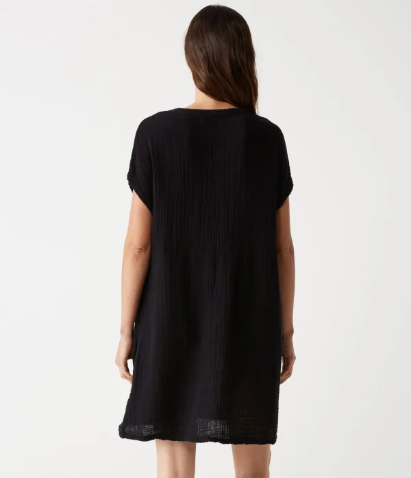 Michael Stars Mira Split Neck Dress- Dresses | Mini Dresses