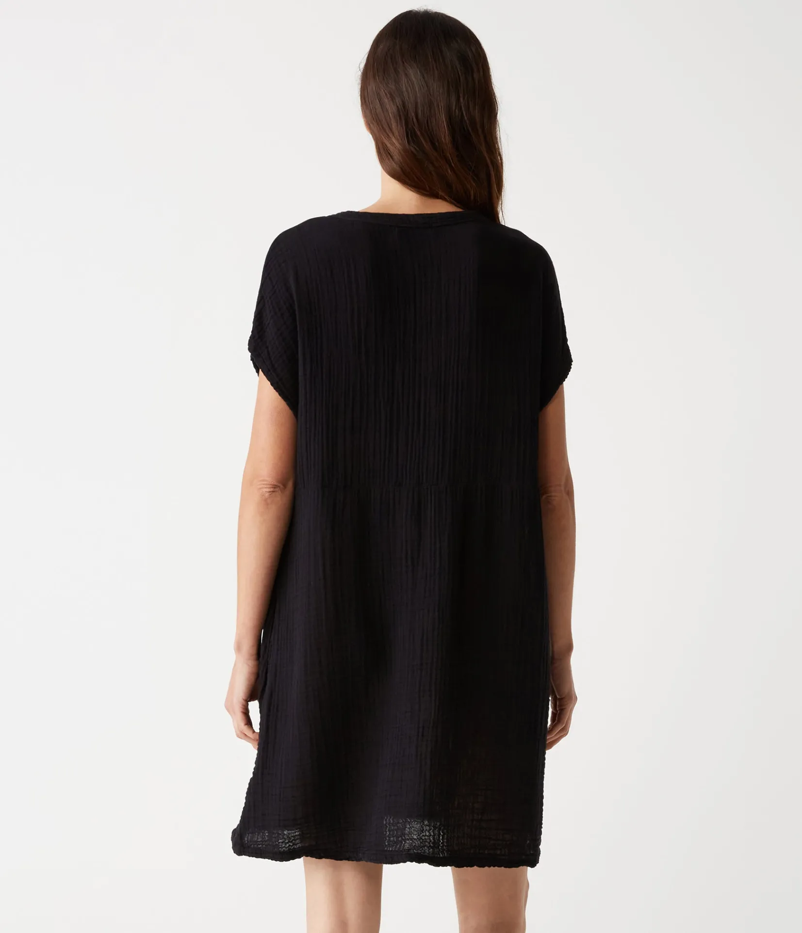 mira_split_neck_dress_23.webp Michael Stars Mira Split Neck Dress- Dresses | Mini Dresses