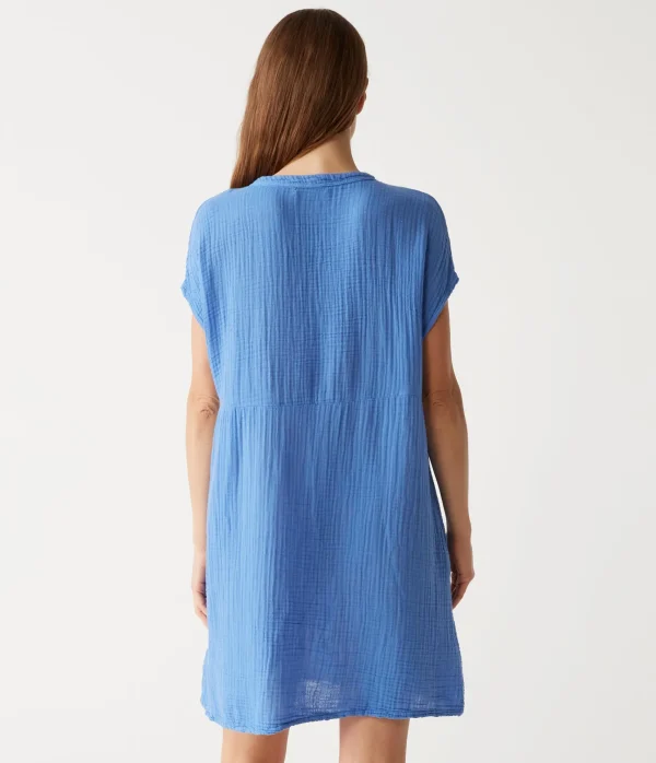 Michael Stars Mira Split Neck Dress- Dresses | Mini Dresses