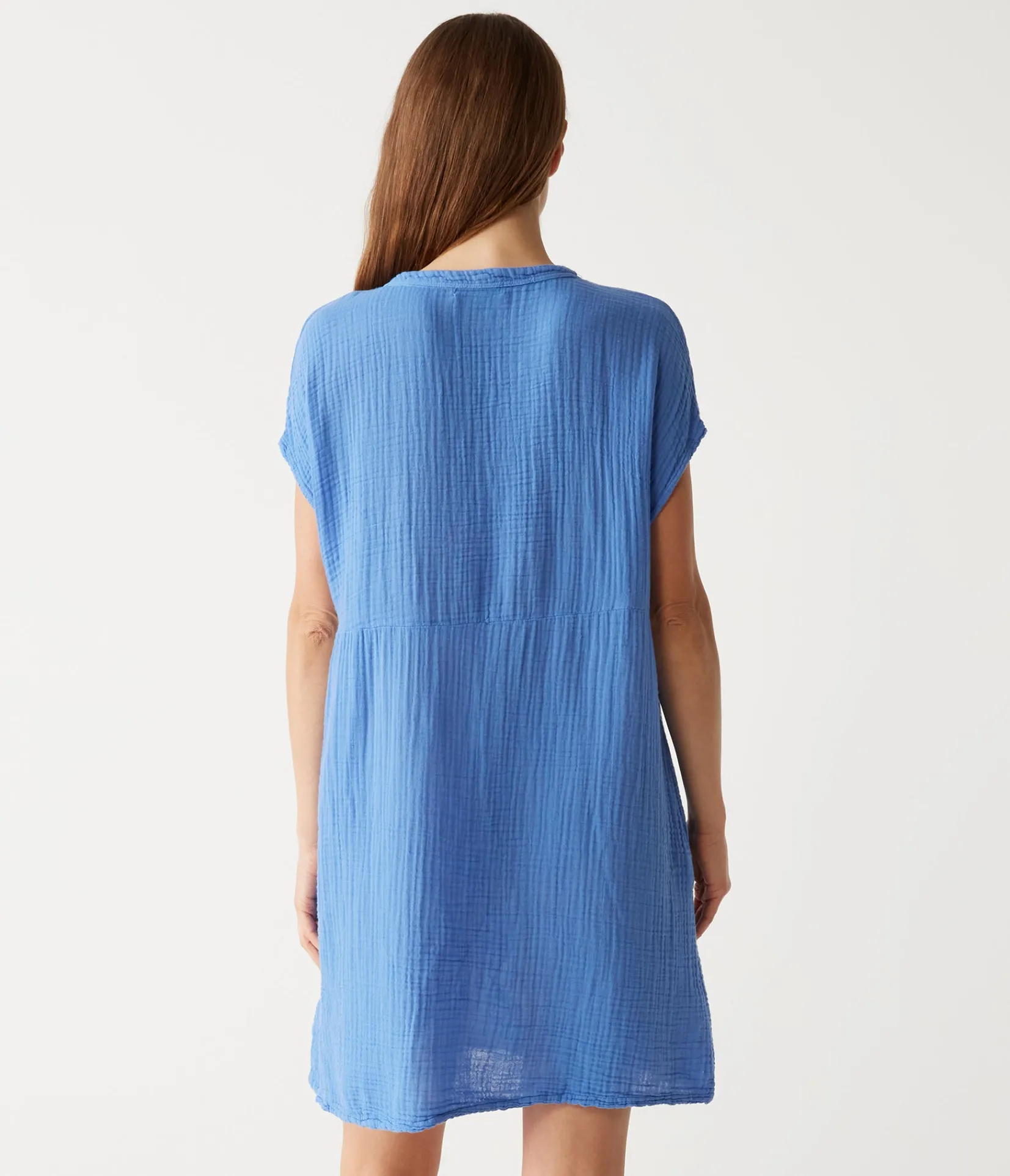 mira_split_neck_dress_27.webp Michael Stars Mira Split Neck Dress- Dresses | Mini Dresses