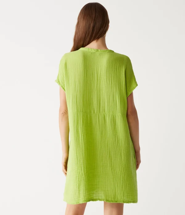 Michael Stars Mira Split Neck Dress- Dresses | Mini Dresses