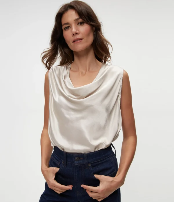 Michael Stars Mitzi Cowl Neck Top- Tops, Blouses & Shirts