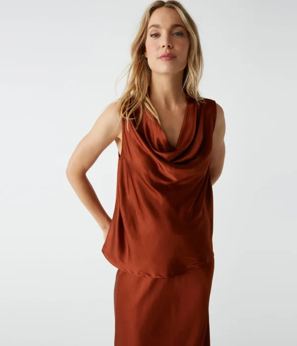 Michael Stars Mitzi Cowl Neck Top- Tops, Blouses & Shirts