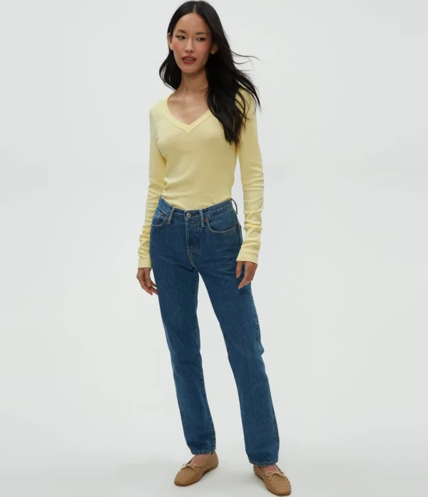 Michael Stars Molly V-Neck Tee- T-Shirts | Supima Cotton T-Shirts