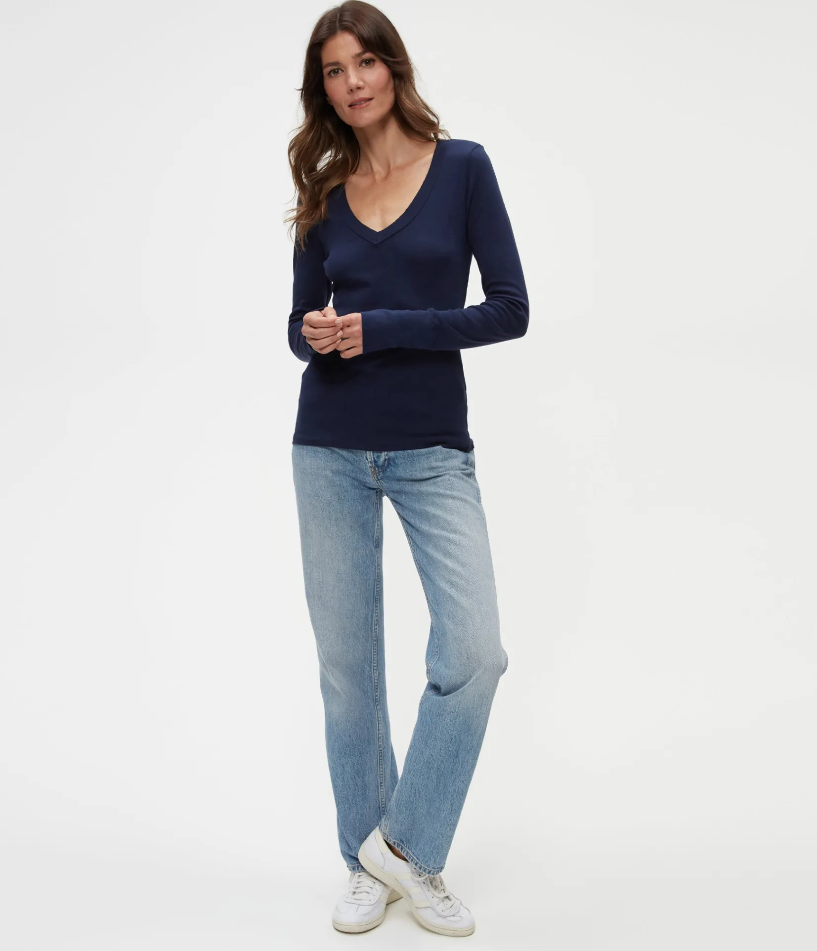 molly_vneck_tee_30.webp Michael Stars Molly V-Neck Tee- T-Shirts | Supima Cotton T-Shirts