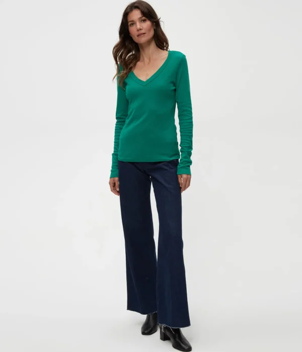 Michael Stars Molly V-Neck Tee- T-Shirts | Supima Cotton T-Shirts