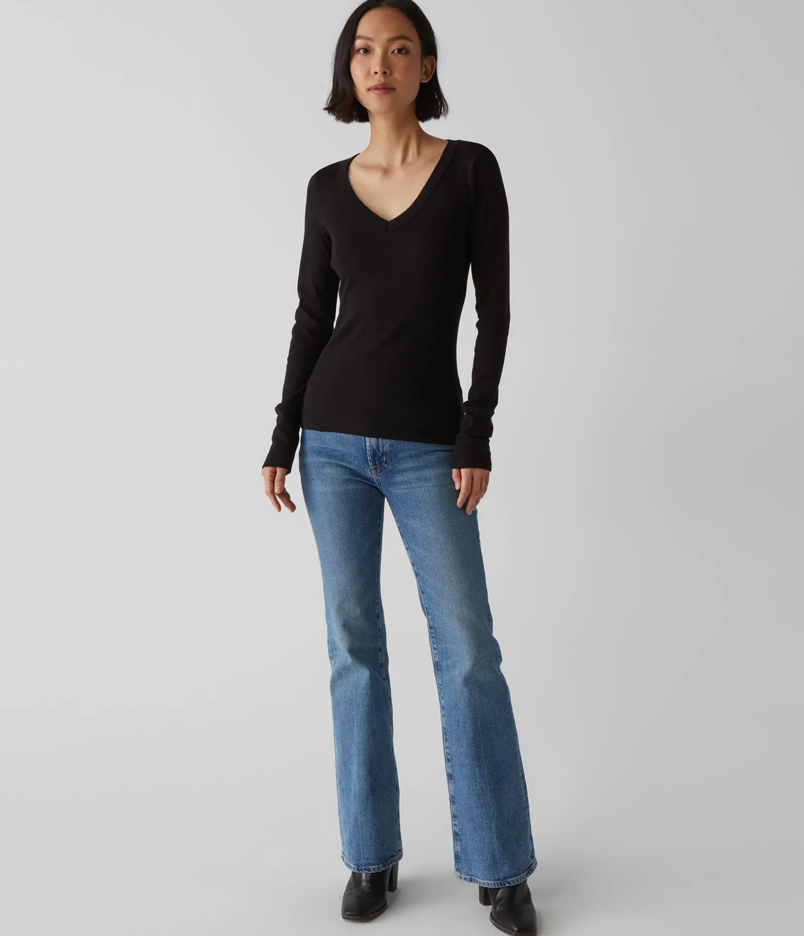 molly_vneck_tee_53.webp Michael Stars Molly V-Neck Tee- T-Shirts | Supima Cotton T-Shirts