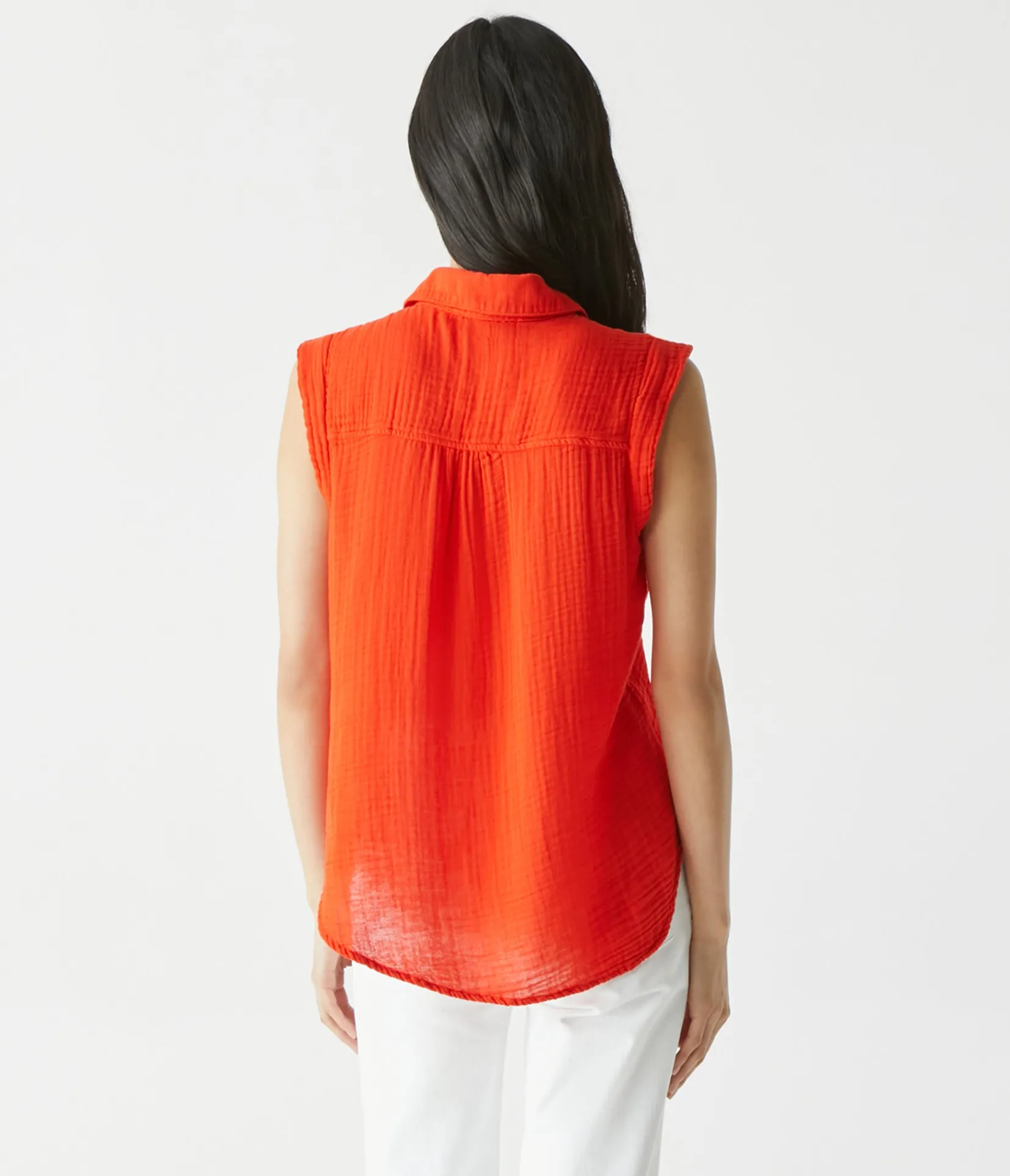 monique_gauze_button_down_tank_19.webp Michael Stars Monique Gauze Button Down Tank- Tops, Blouses & Shirts