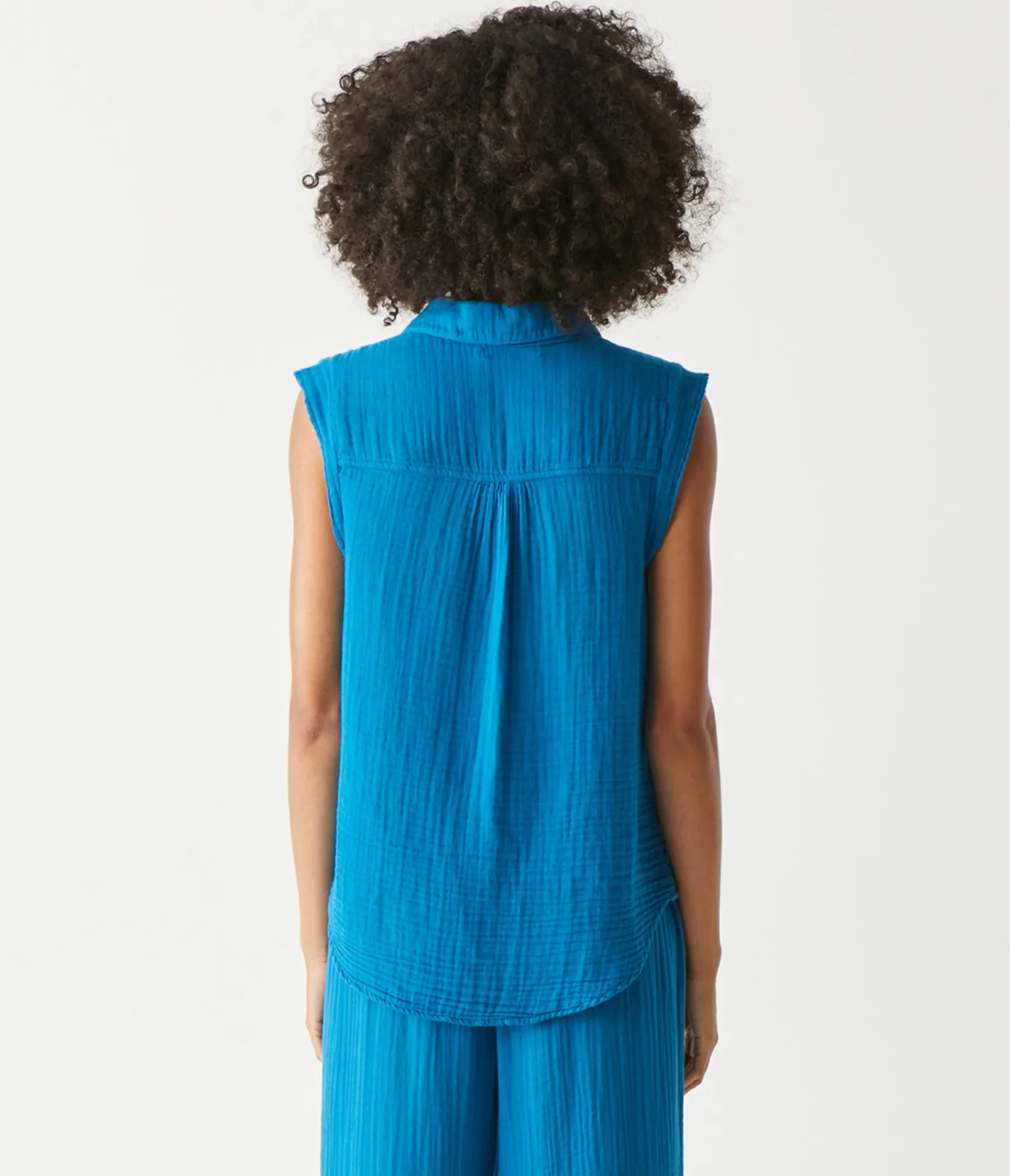 monique_gauze_button_down_tank_24.webp Michael Stars Monique Gauze Button Down Tank- Tops, Blouses & Shirts