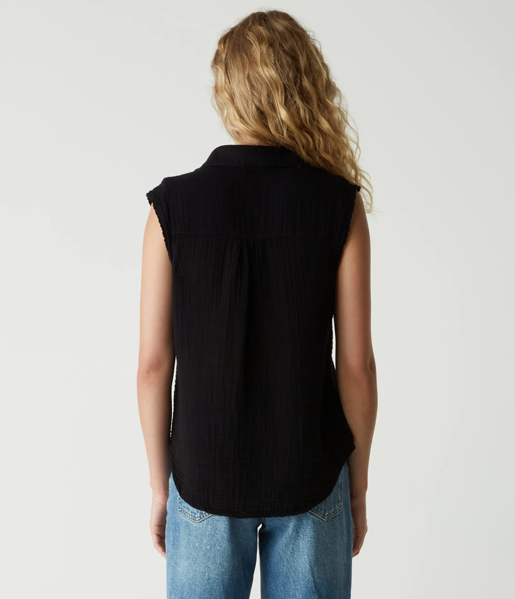 monique_gauze_button_down_tank_32.webp Michael Stars Monique Gauze Button Down Tank- Tops, Blouses & Shirts