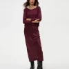 Michael Stars Nadia Mixed Fabric Satin Dress- Dresses | Midi Dresses