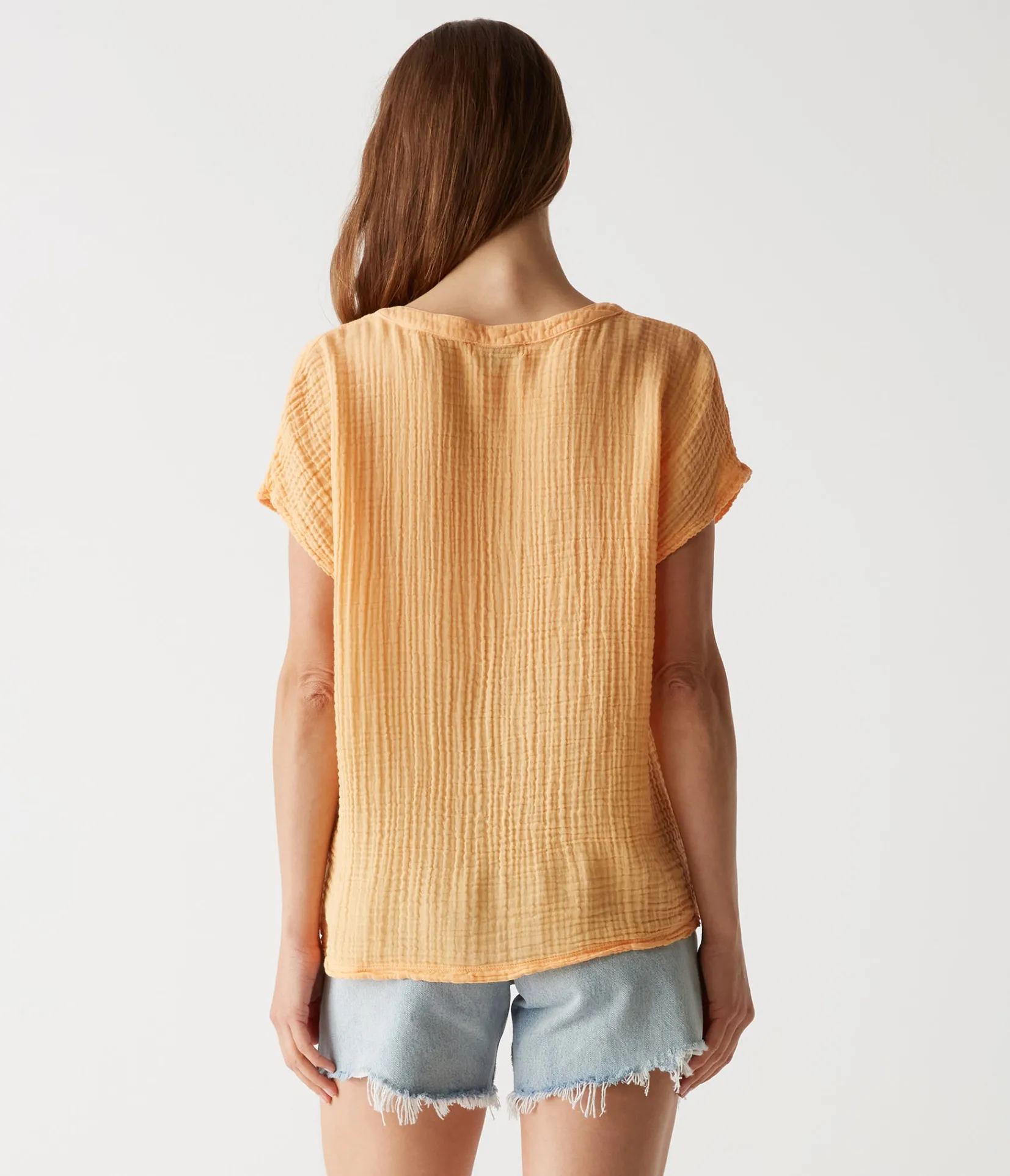 naomi_split_neck_top_11.webp Michael Stars Naomi Split Neck Top- Tops, Blouses & Shirts