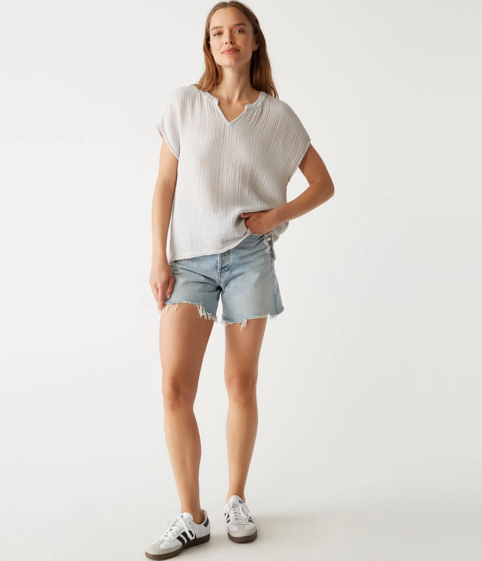 naomi_split_neck_top_13.webp Michael Stars Naomi Split Neck Top- Tops, Blouses & Shirts