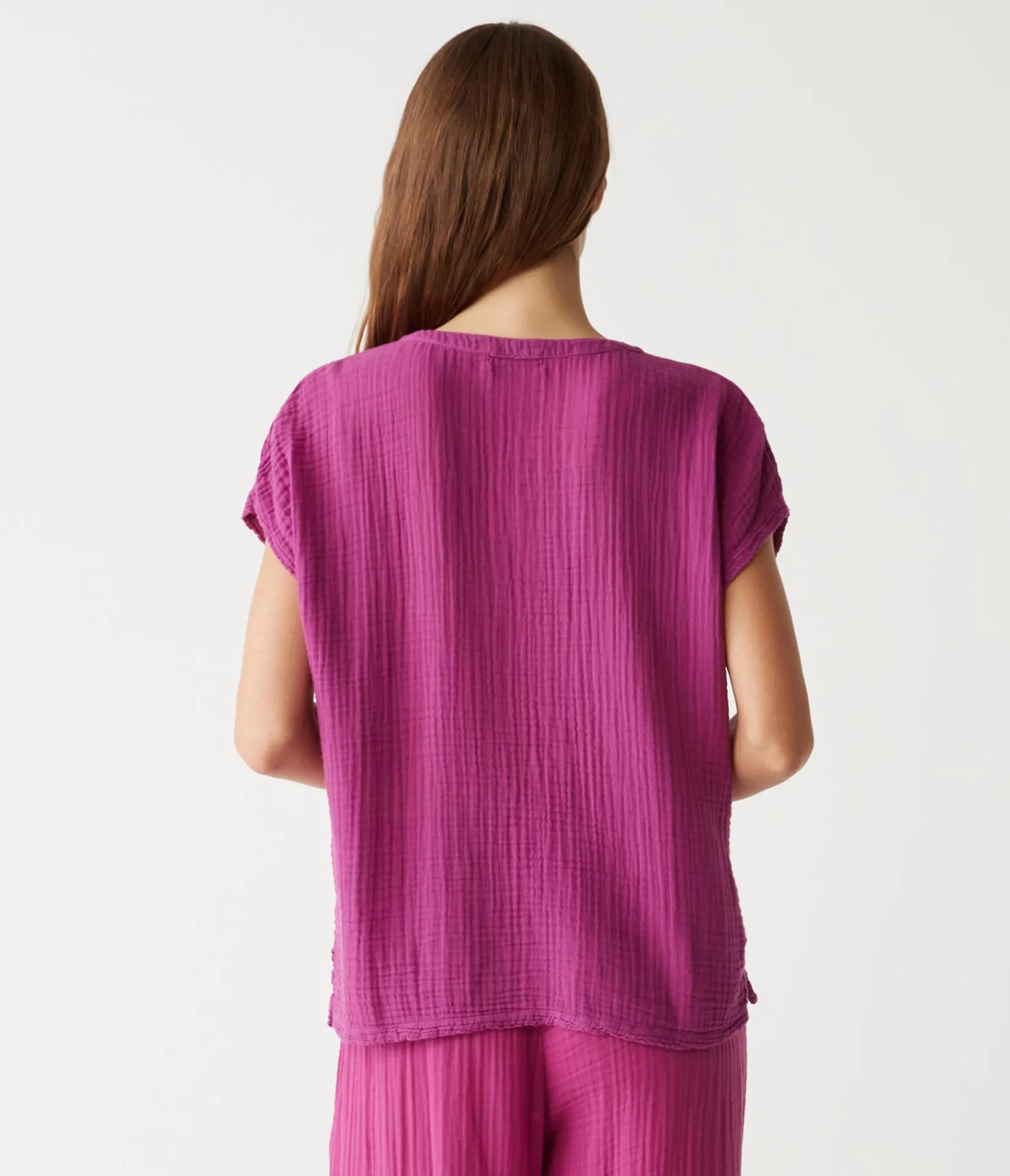 naomi_split_neck_top_47.webp Michael Stars Naomi Split Neck Top- Tops, Blouses & Shirts