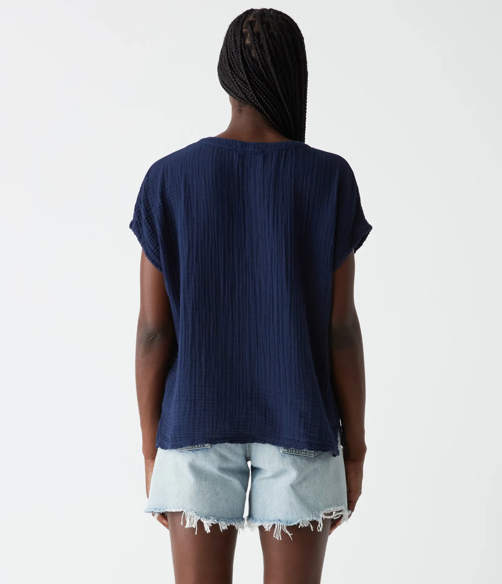 naomi_split_neck_top_51.webp Michael Stars Naomi Split Neck Top- Tops, Blouses & Shirts