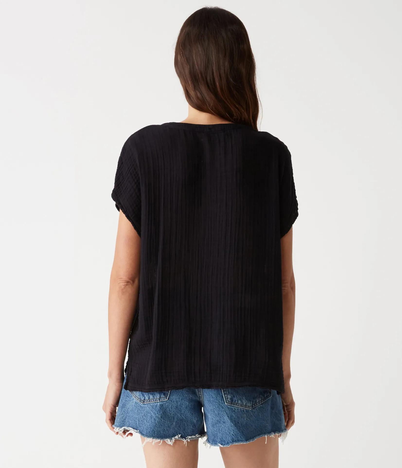 naomi_split_neck_top_55.webp Michael Stars Naomi Split Neck Top- Tops, Blouses & Shirts